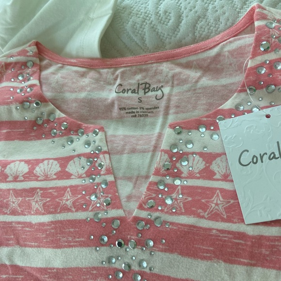 Lot of 3 Coral Bay embellished shirts new S - Picture 2 of 13